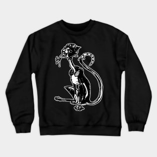 Black and White Demon Cat Crewneck Sweatshirt